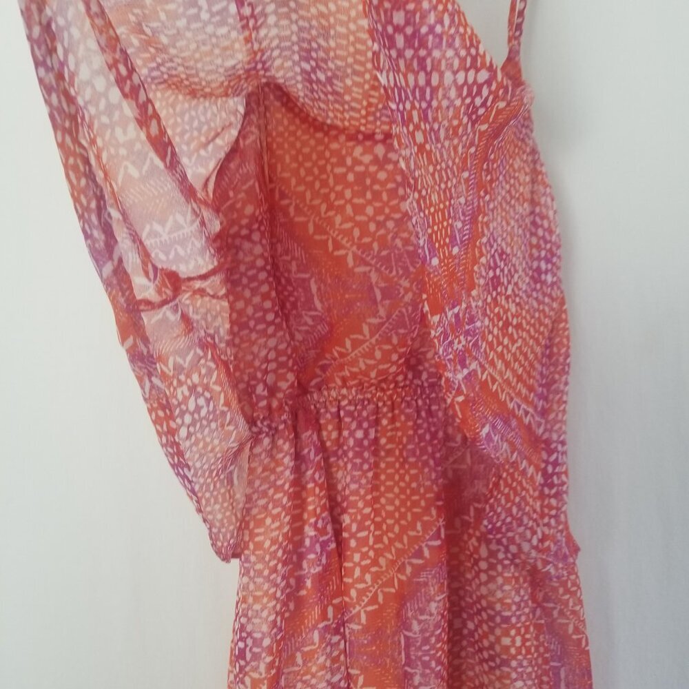 Ecote Pink and Purple and white Mini Dress spaghetti straps women size M (339) - Picture 10 of 15